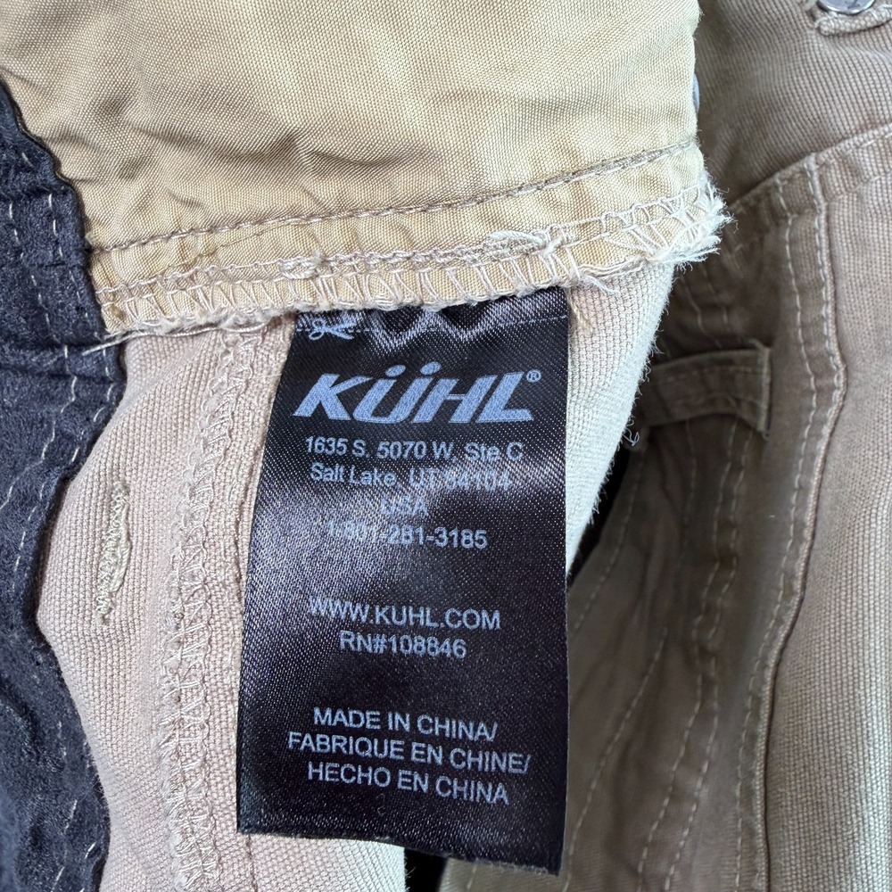 Kuhl Mens Kanvas Jeans 36x32 Khaki Cotton Stretch Outdoor Hiking Workwear - Picture 10 of 12